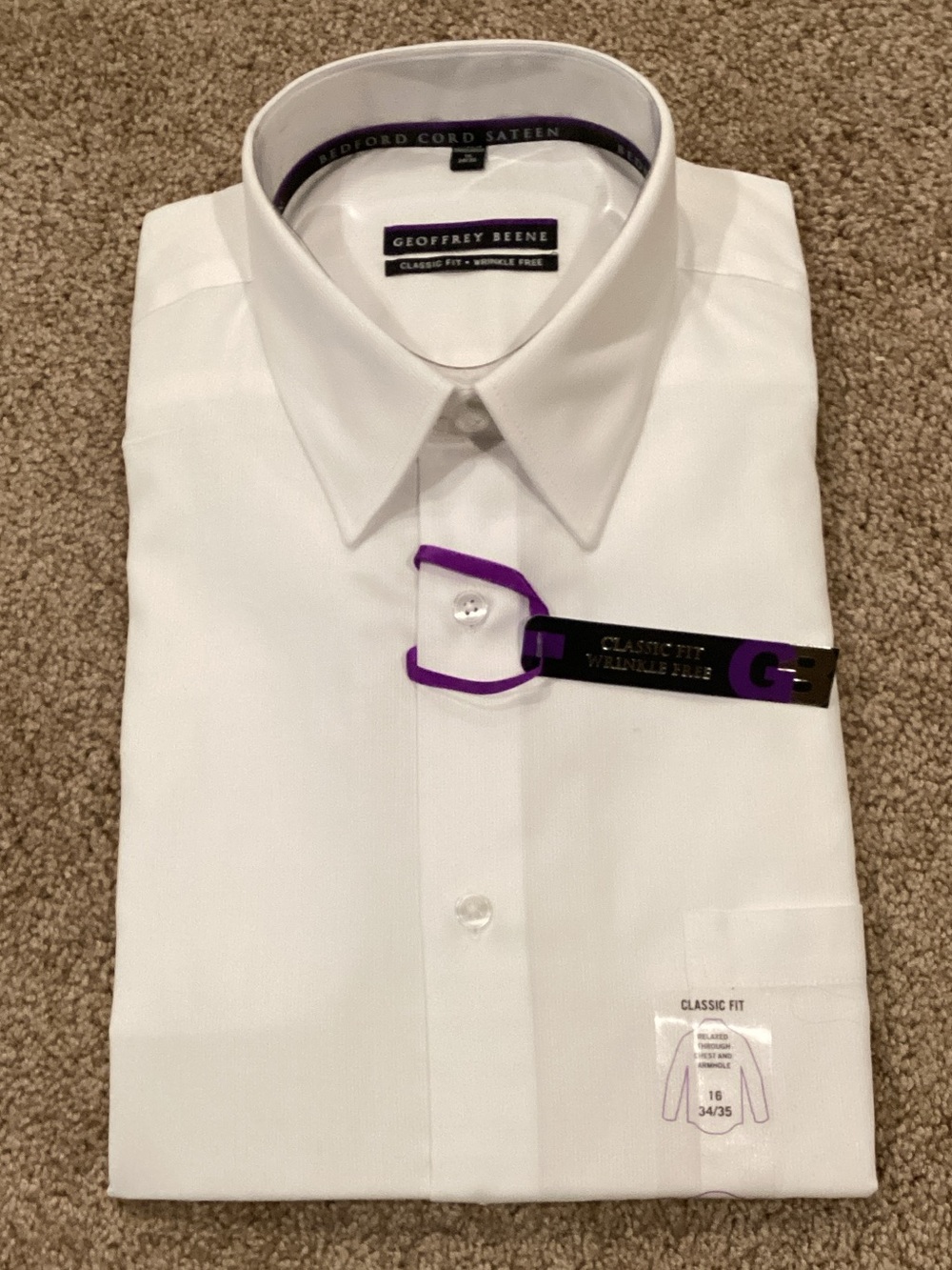Geoffrey Beene men’s white shirt